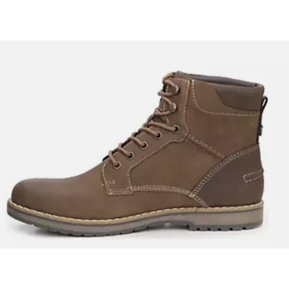 Langdon Faux Brown Leather Lace Up Boots Men Size 11 NEW Saddlebred